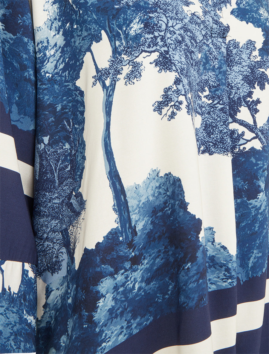 Top ample imprimé arbre - Marine - 3