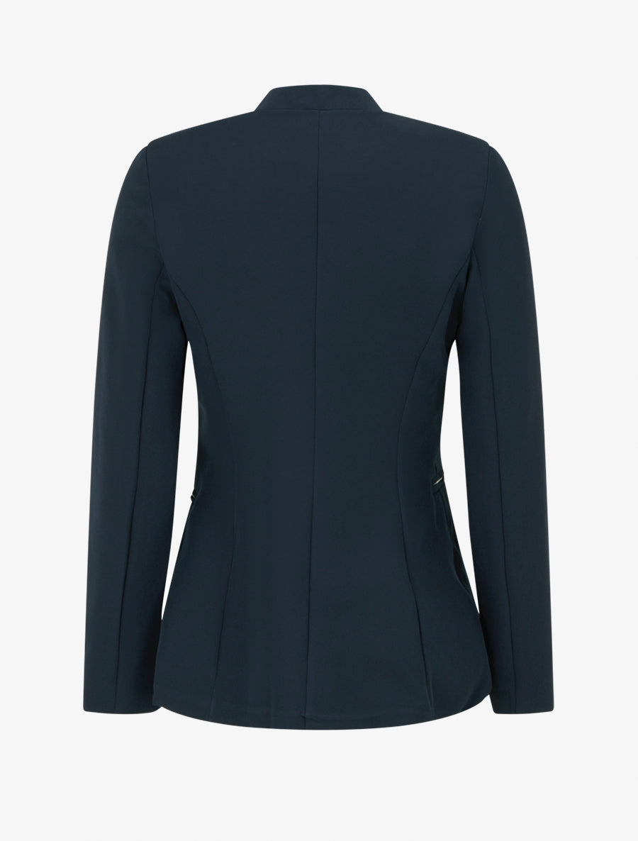 Veste unie à poches décoratives zippées - Marine - 2