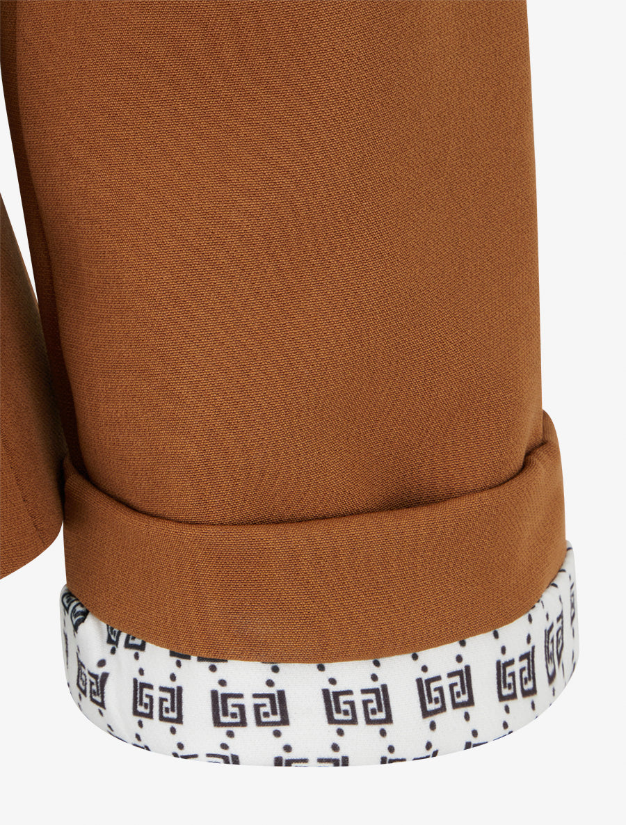 Veste droite à épaulettes - Camel - 3