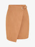 Jupe style portefeuille à oeillet - Camel - 1