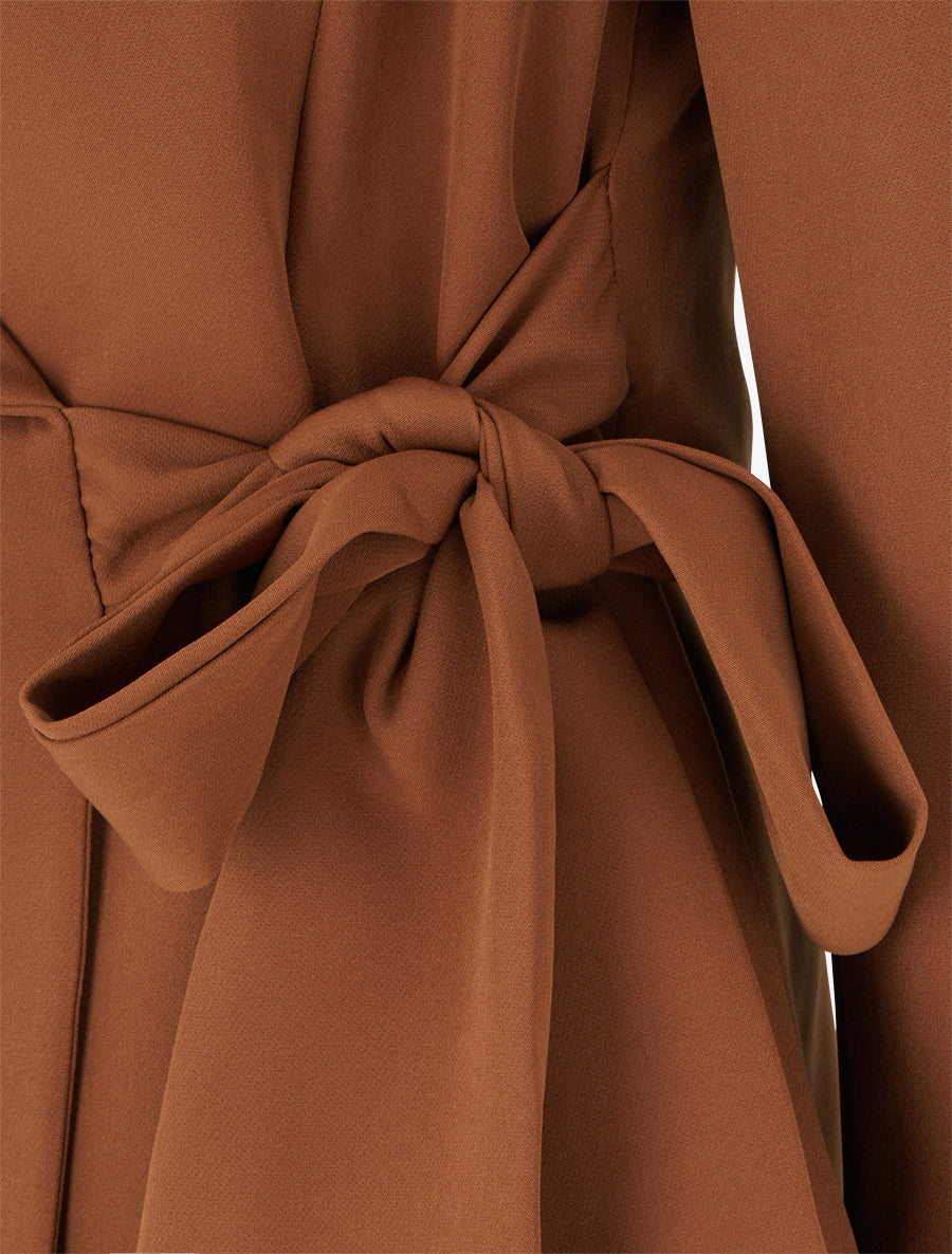 Blazer uni à nouer - Camel - 3