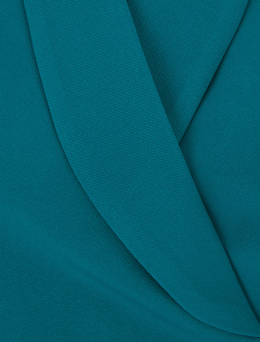 Blazer uni à nouer - Bleu canard - 3