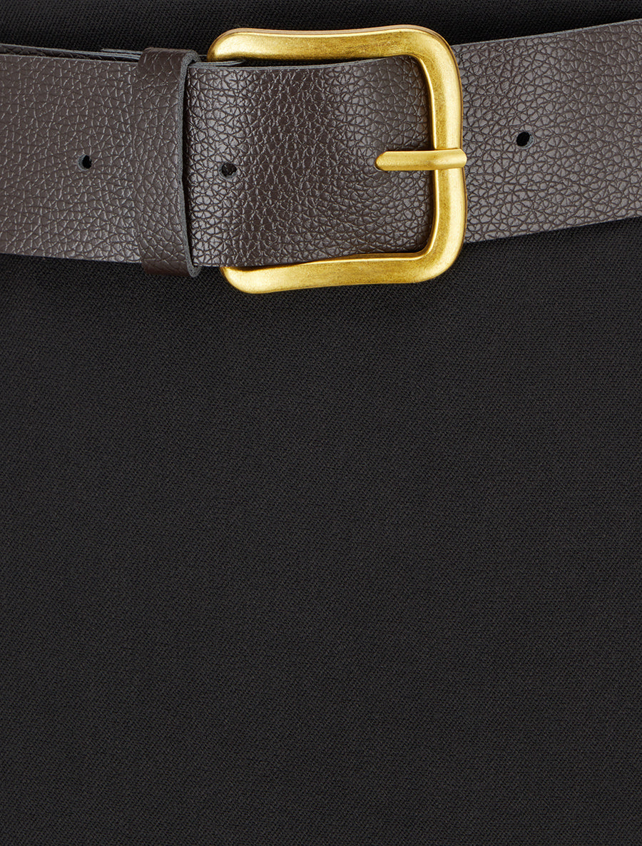 Jupe mi-longue style portefeuille - Noir - 3