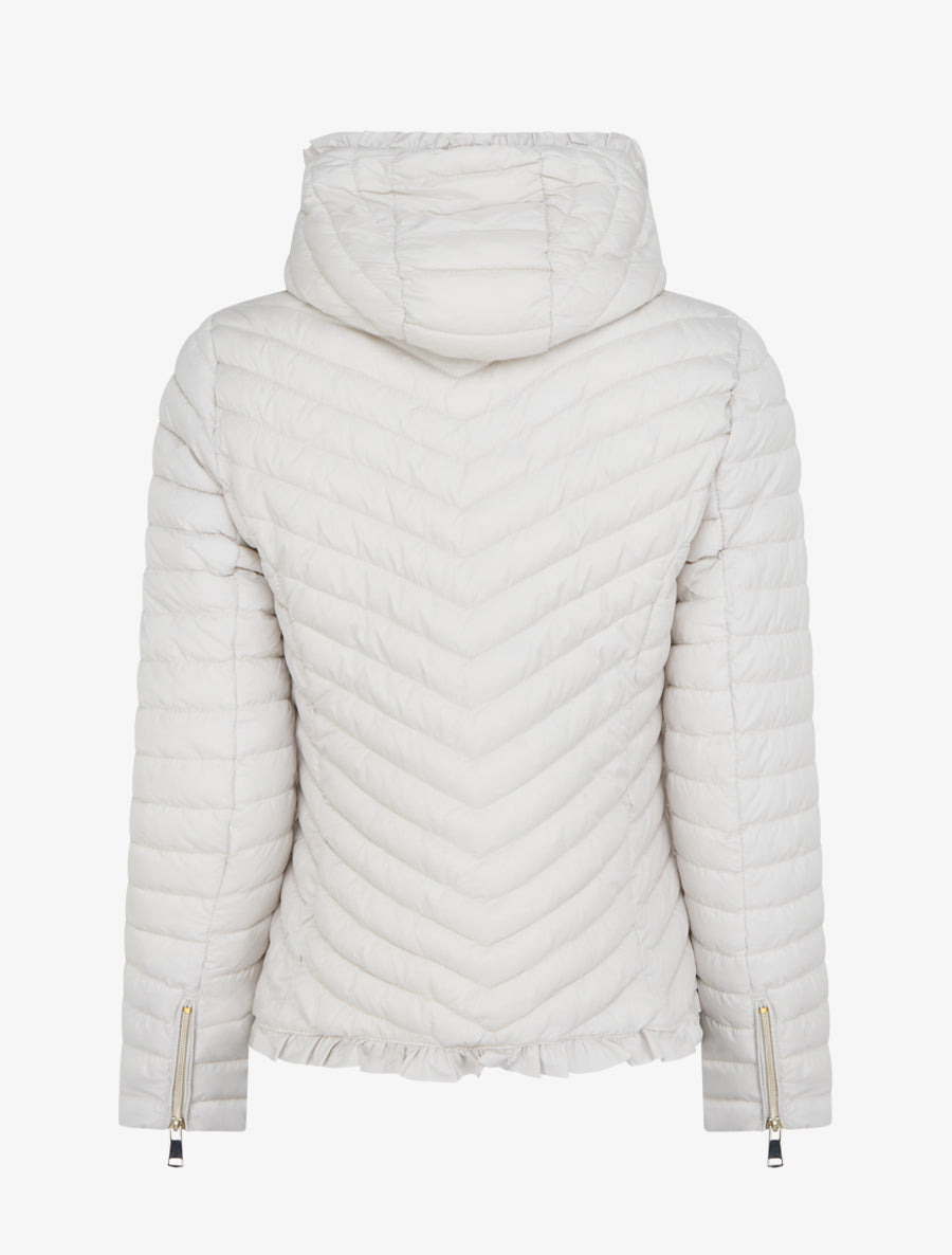 Doudoune matelassée à capuche zippée - Blanc cassé - 2