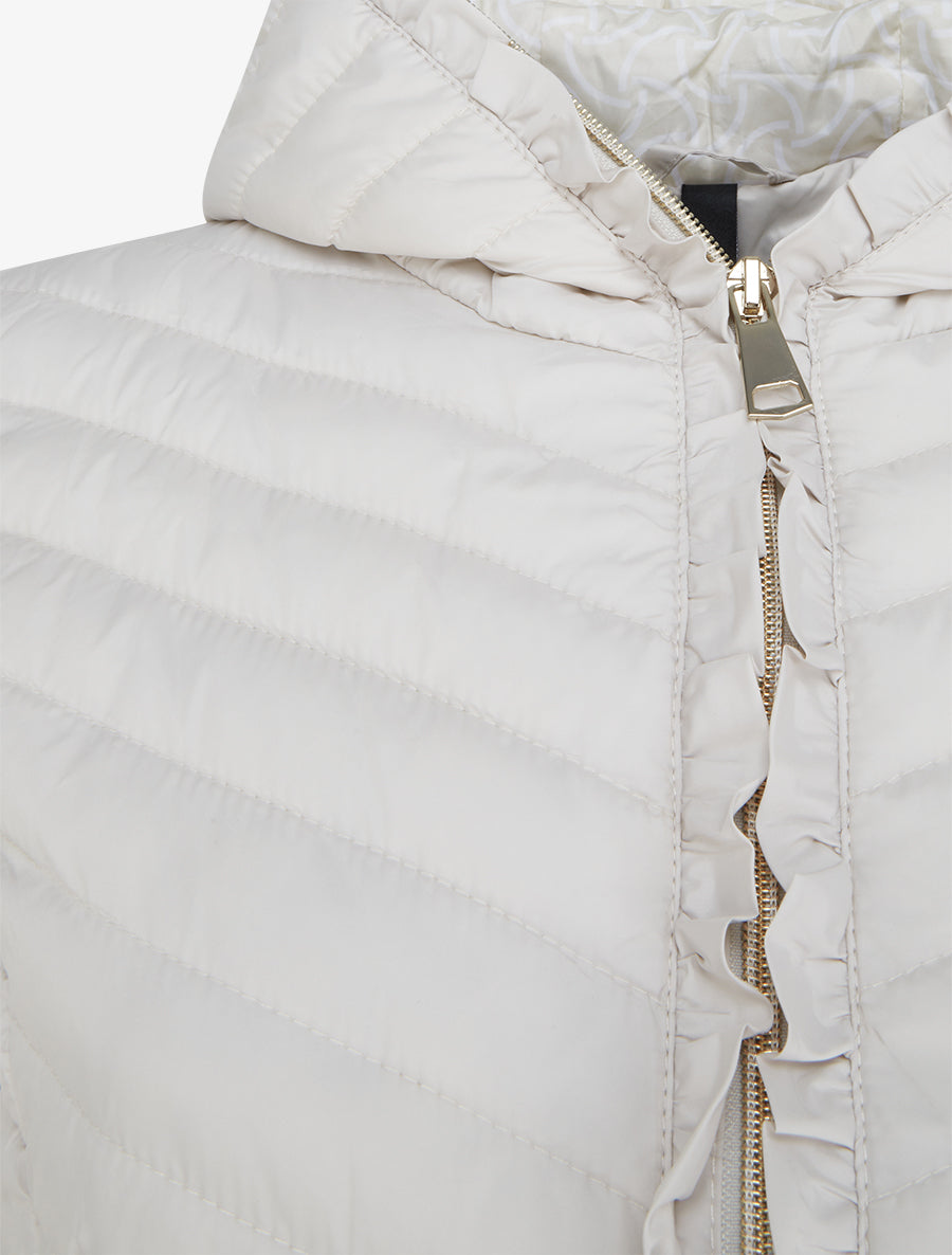 Doudoune matelassée à capuche zippée - Blanc cassé - 3