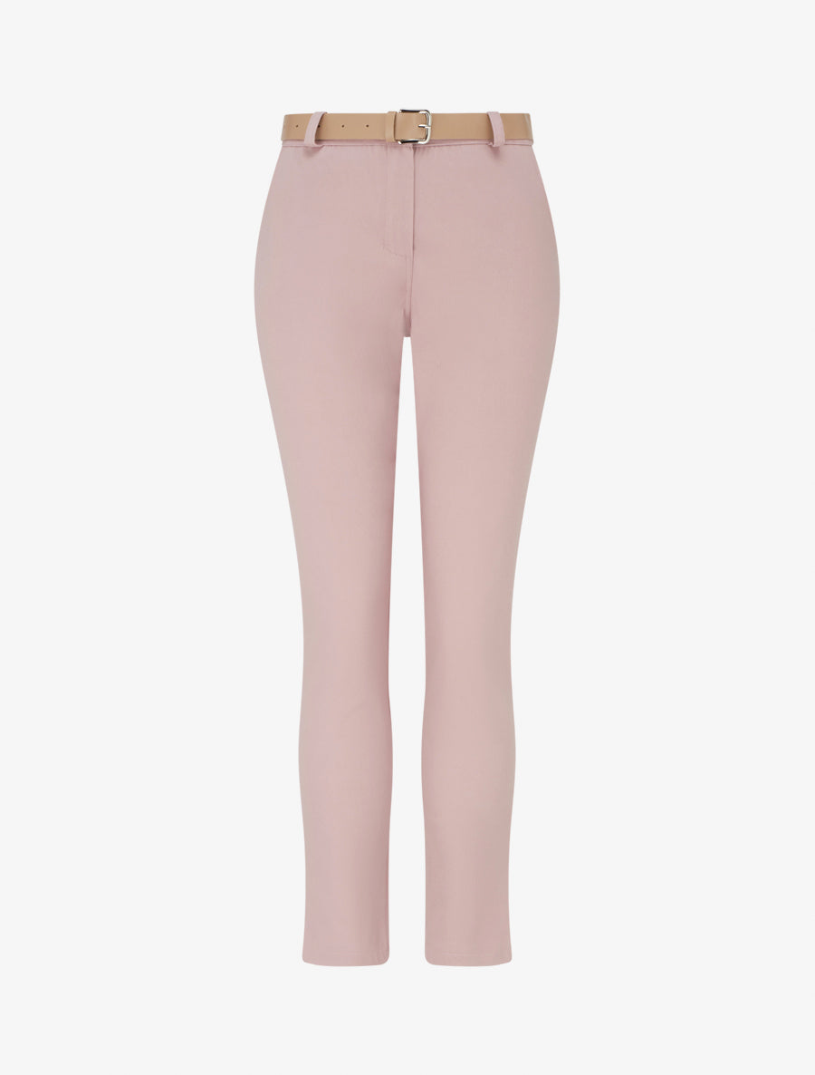 Pantalon droit uni - Vieux rose - 1