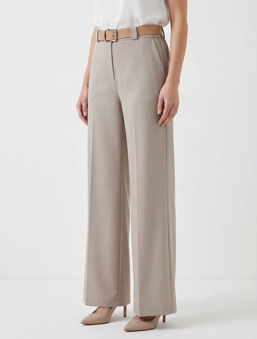 Effen rechte elastische broek - Mol