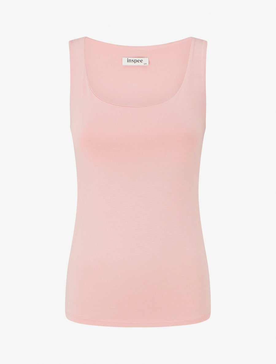 Effen klassiek tanktop - Roos