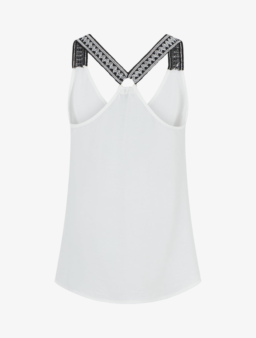 Débardeur droit à dos nageur - Blanc - 2