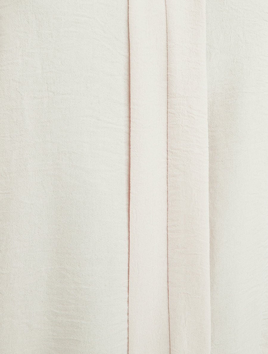 Top uni à col V - Beige - 3