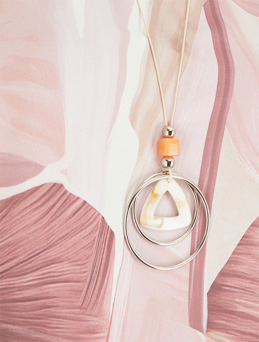 Top droit sans manches à imprimé abstrait - Rose - 3