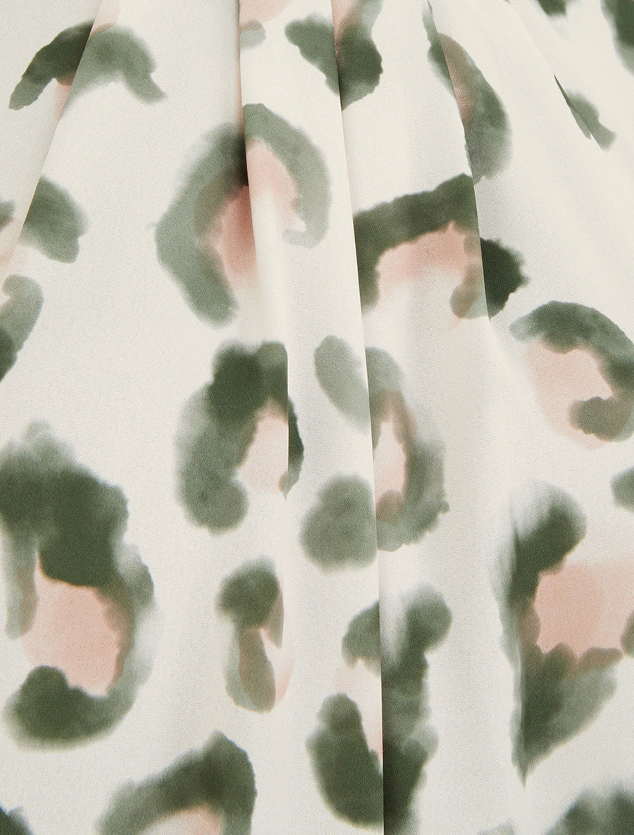 Top boule sans manches à imprimé léopard - Kaki - 3