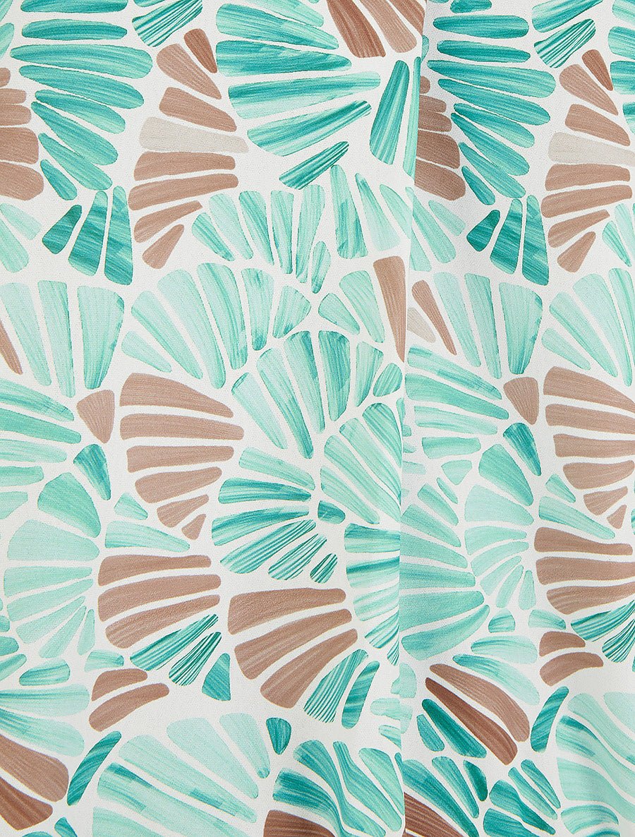 Top boule sans manches à imprimé mosaïque - Vert d&