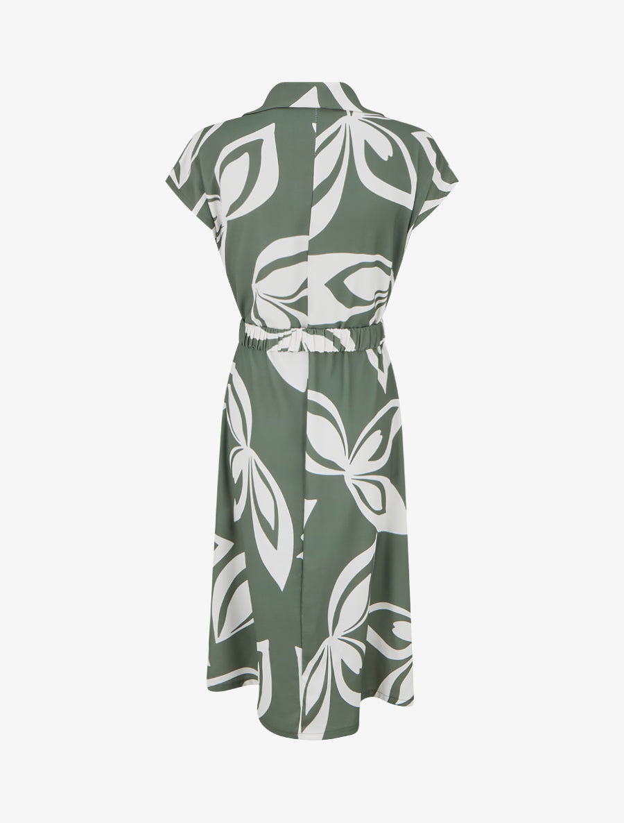 Robe droite ceinturée - Kaki - 2