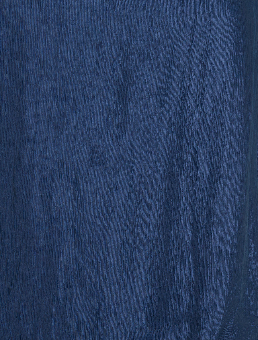 Top boule en tissu texturé - Bleu foncé - 3