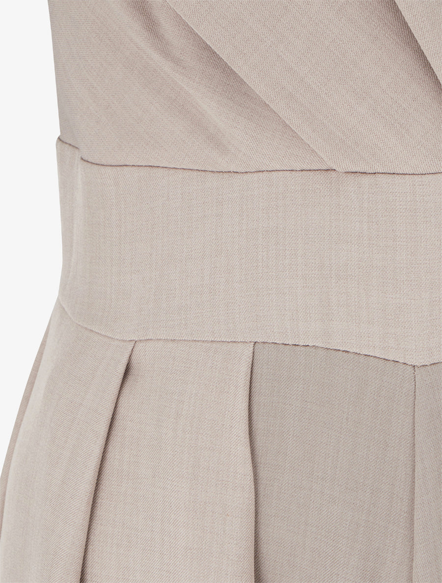 Combinaison ample à dos ouvert - Taupe clair - 3