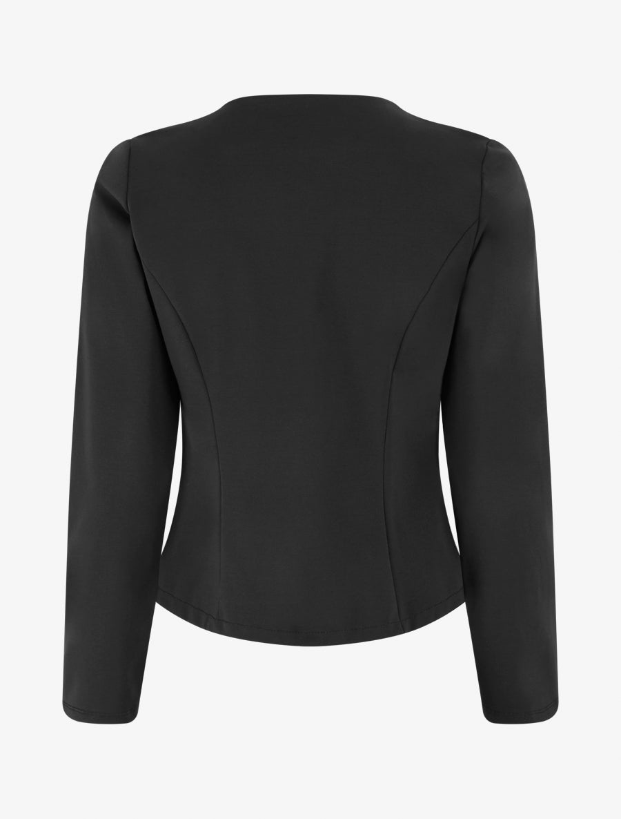 Veste droite à poches zippées - Noir - 2