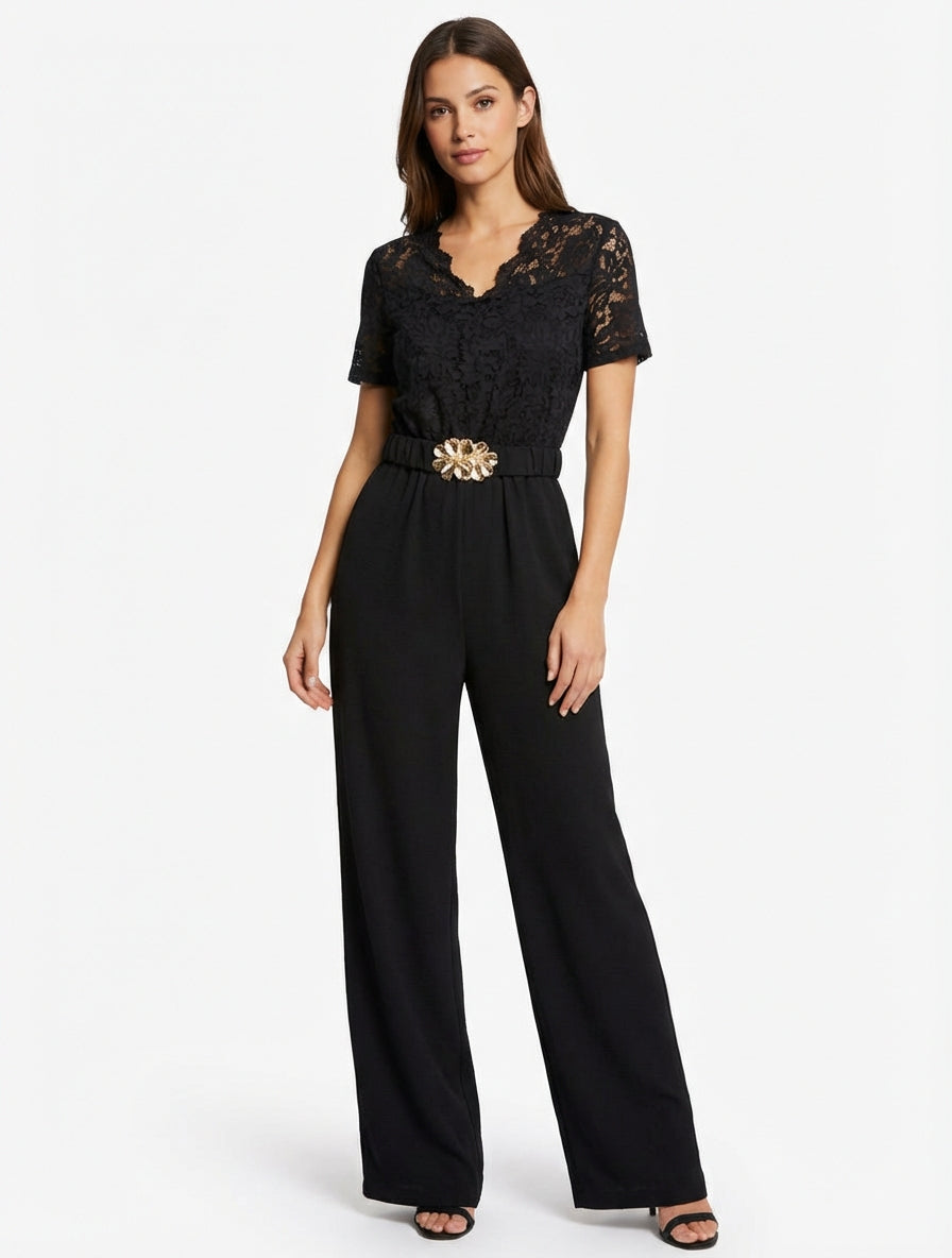 Tweekleurige en tweemateriaal combinatie - Zwart