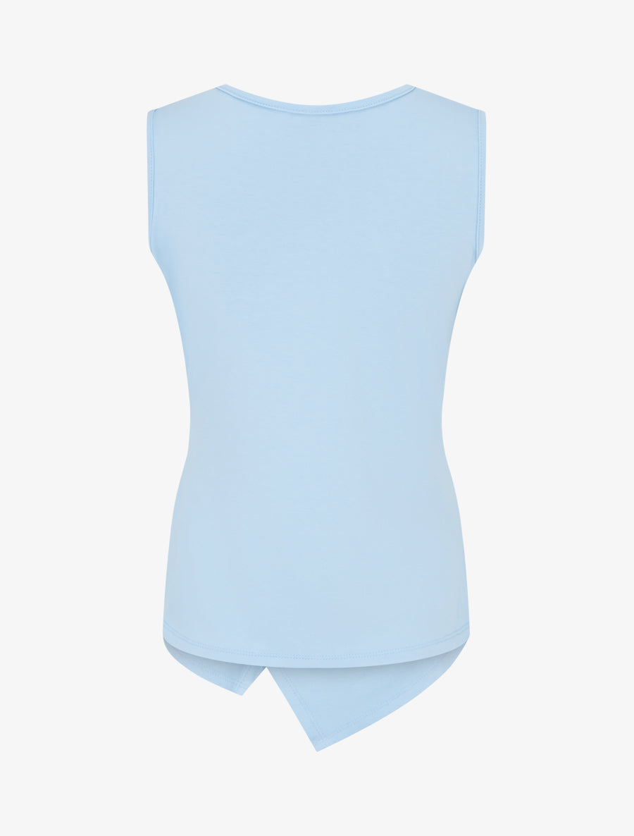 Top uni sans manches à anneau - Bleu ciel - 2