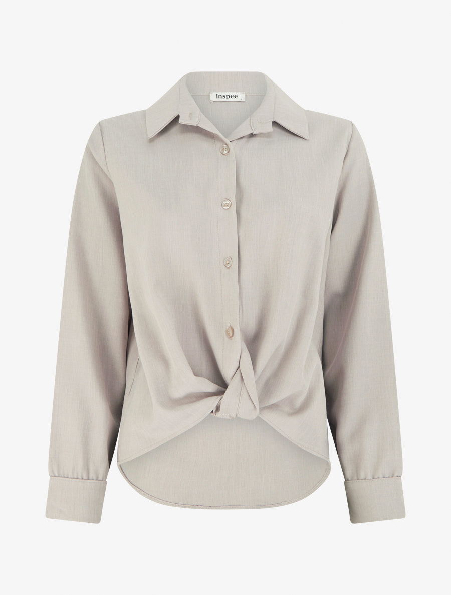 Asymmetrische geknoopte blouse - Mol
