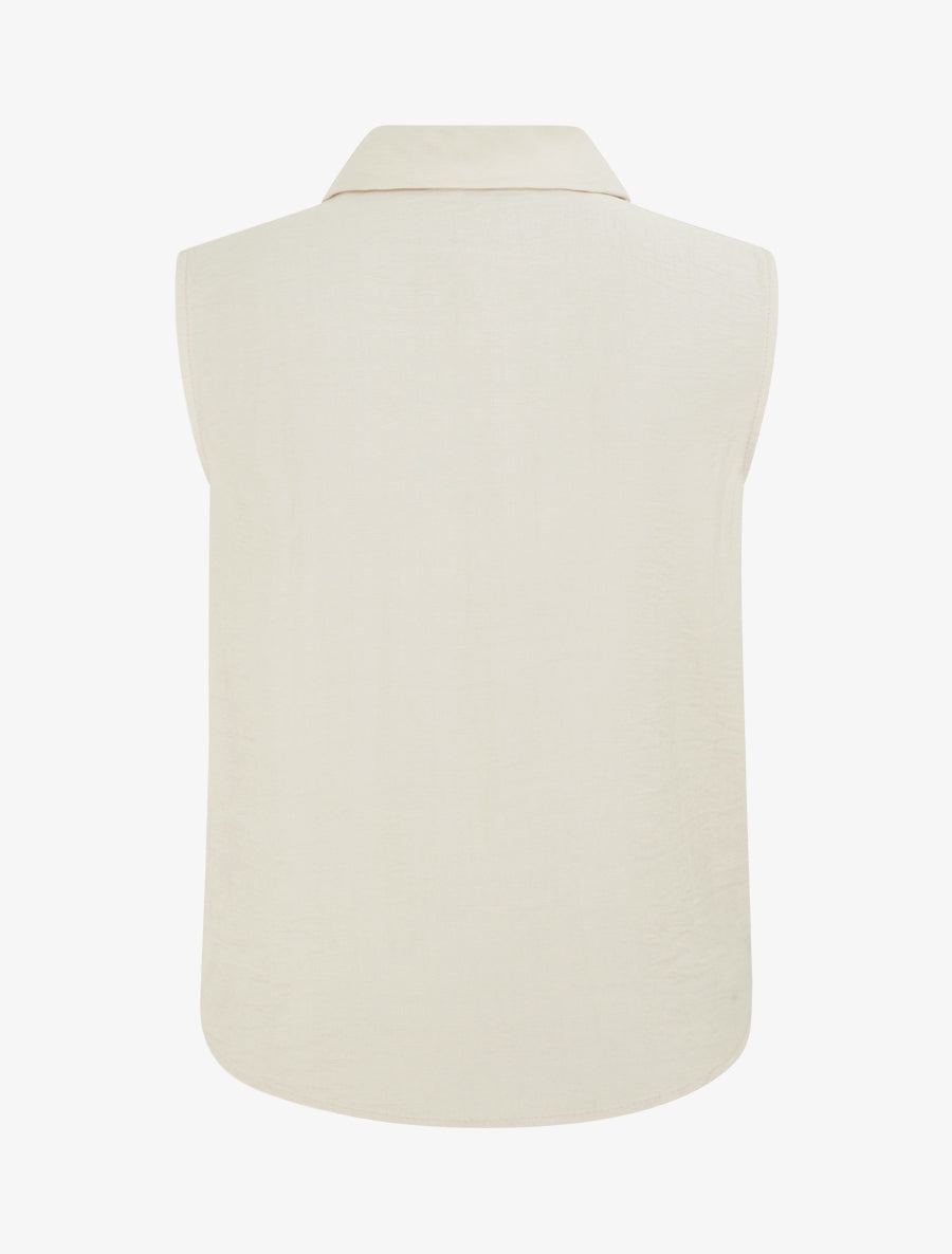 Top fluide effet noué - Beige - 2