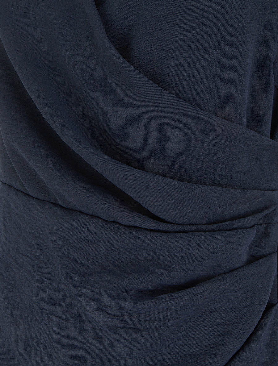 Robe sans manches style portefeuille - Marine - 3