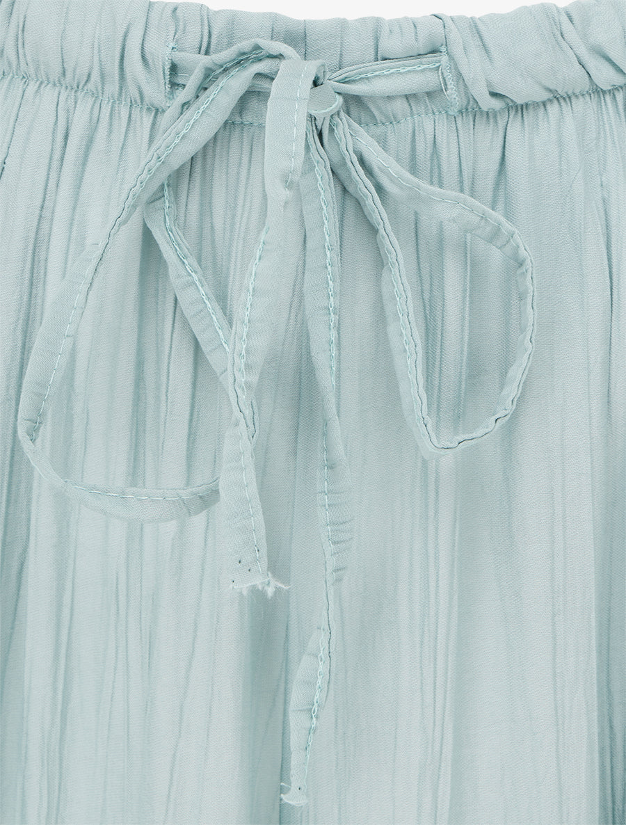 Pantalon style sarouel à bouts élastiqués - Turquoise - 3