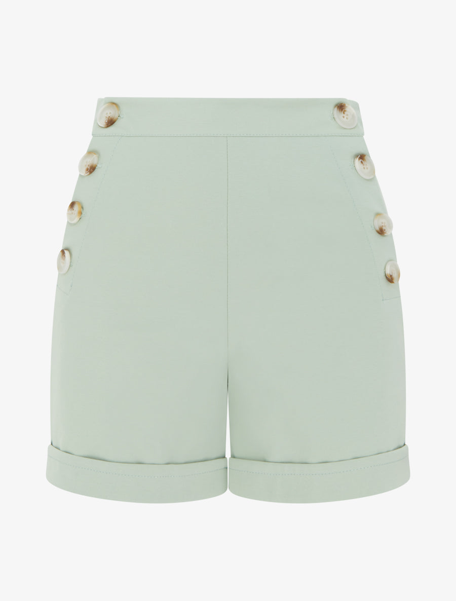 Short uni taille haute - Vert d&