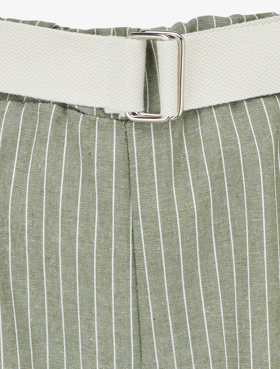Pantalon ample à rayures - Kaki - 3