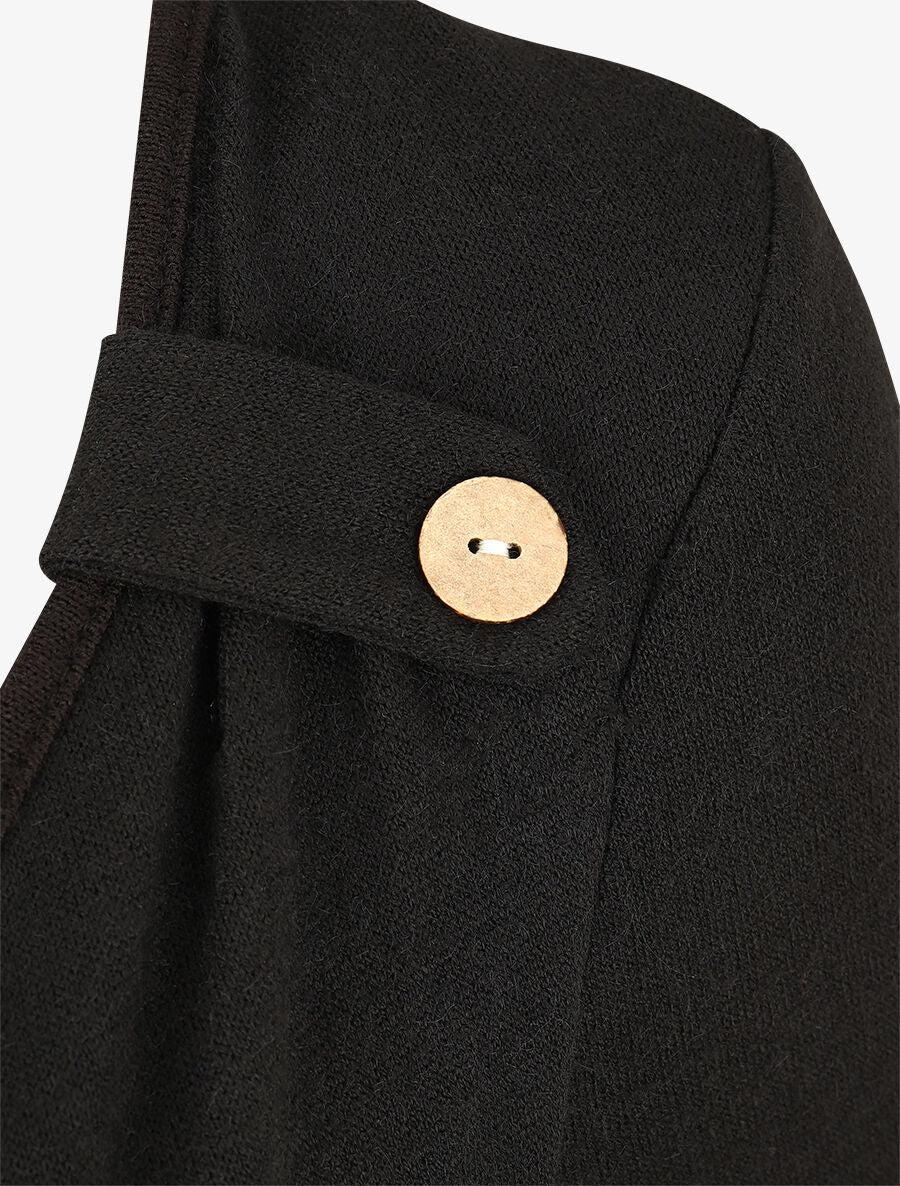 Pull fin cache coeur doublé - Noir - 3