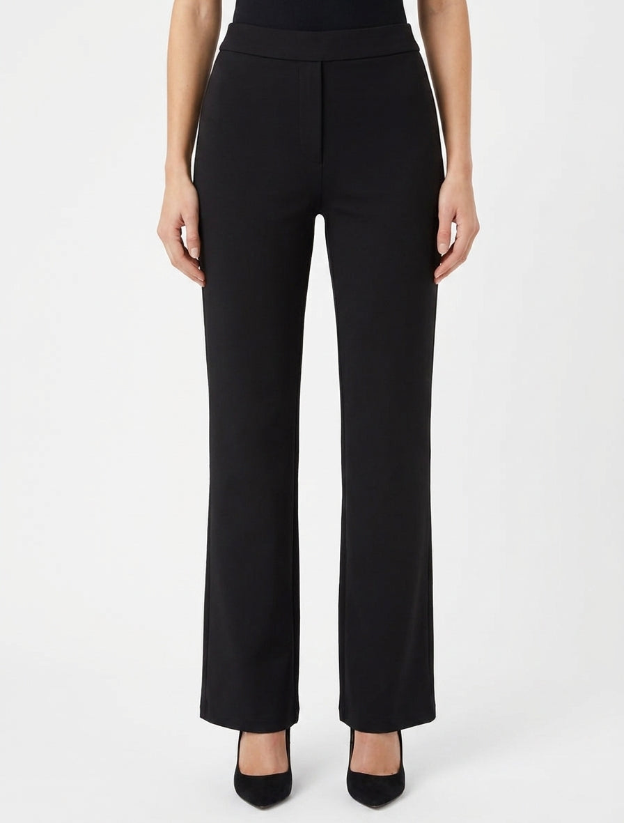 Effen rechte broek - Zwart
