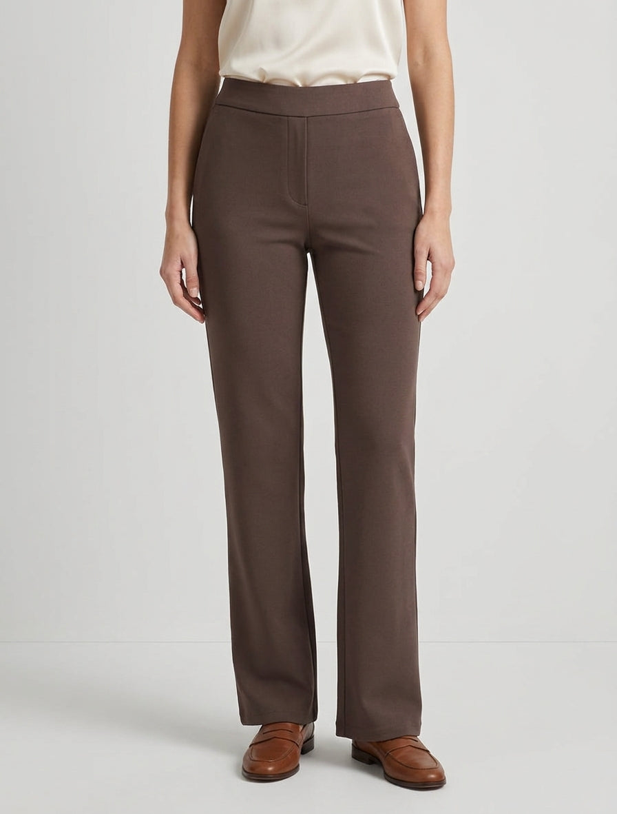 Effen rechte broek - Bruin