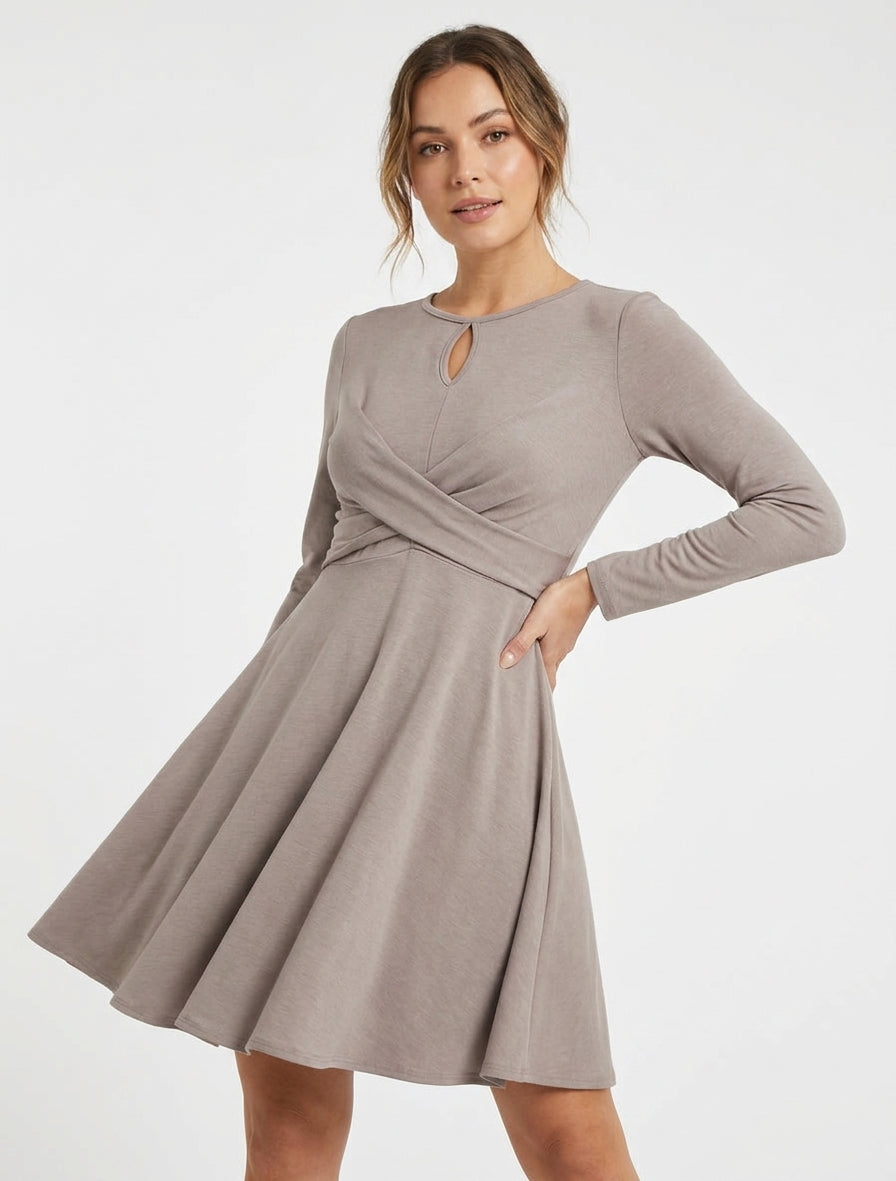 Skaterjurk met gekruist taille-effect - Mol
