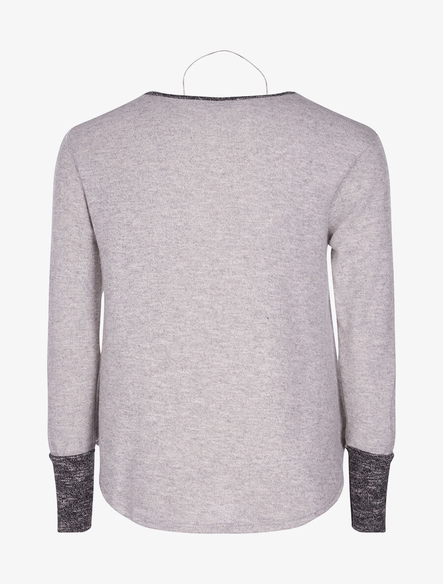 Pull manches grises - gris - 2
