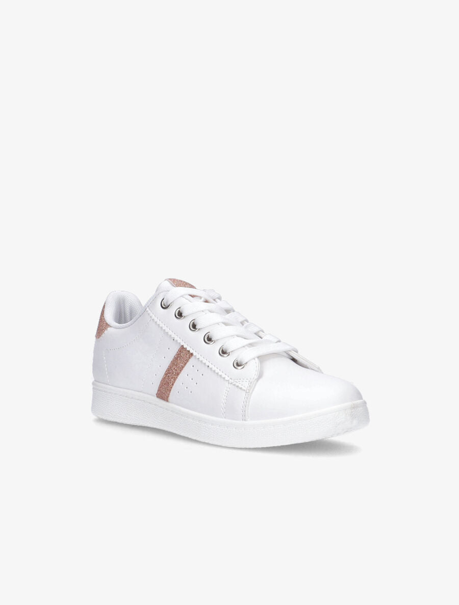 Baskets à détails pailletés - Blanc/champagne - 2
