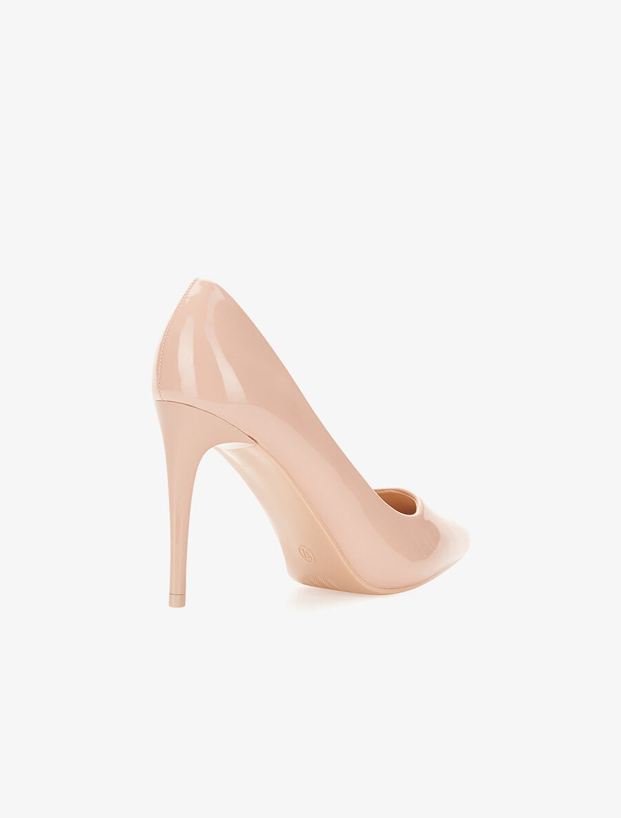 Escarpins casual vernis - beige - 4
