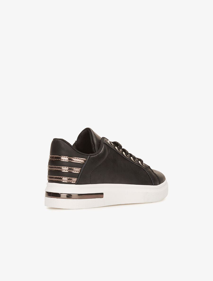 Sneakers lacets irisés - noir - 4