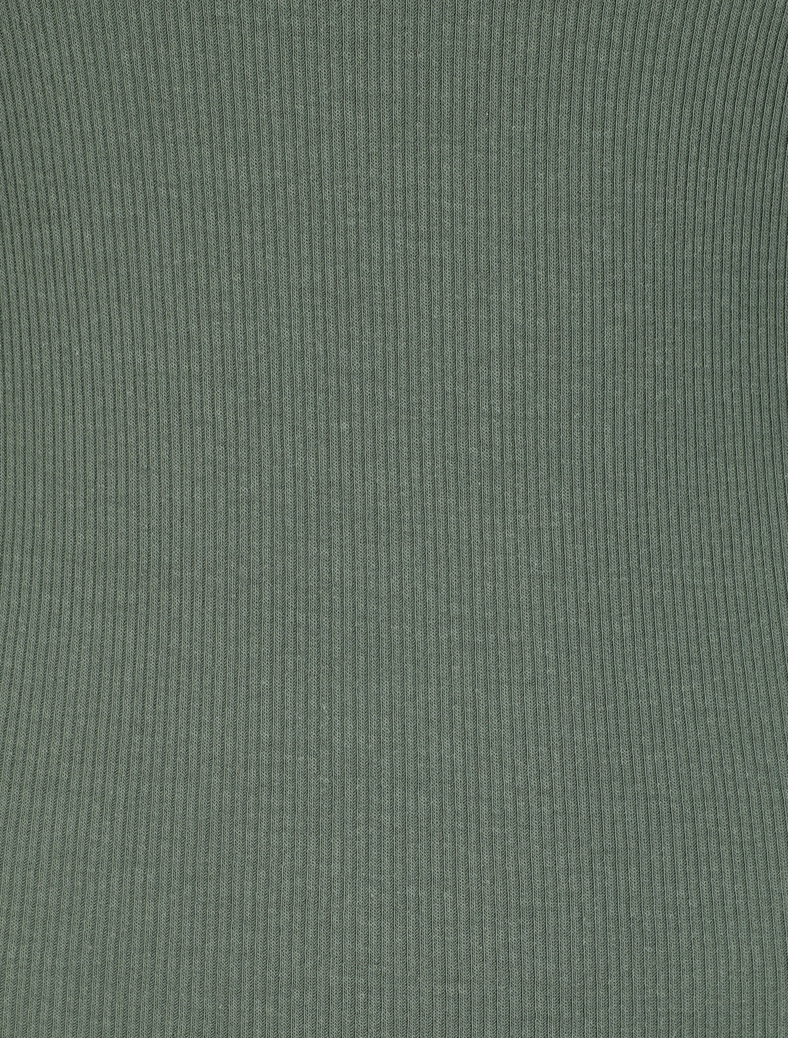 Débardeur slim uni à col rond dentelle - Kaki - 3