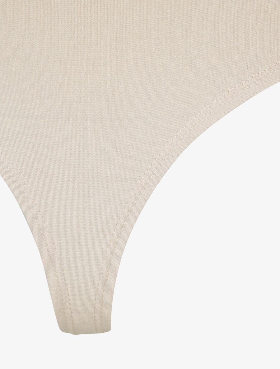 Body stretch à col V - Beige - 3