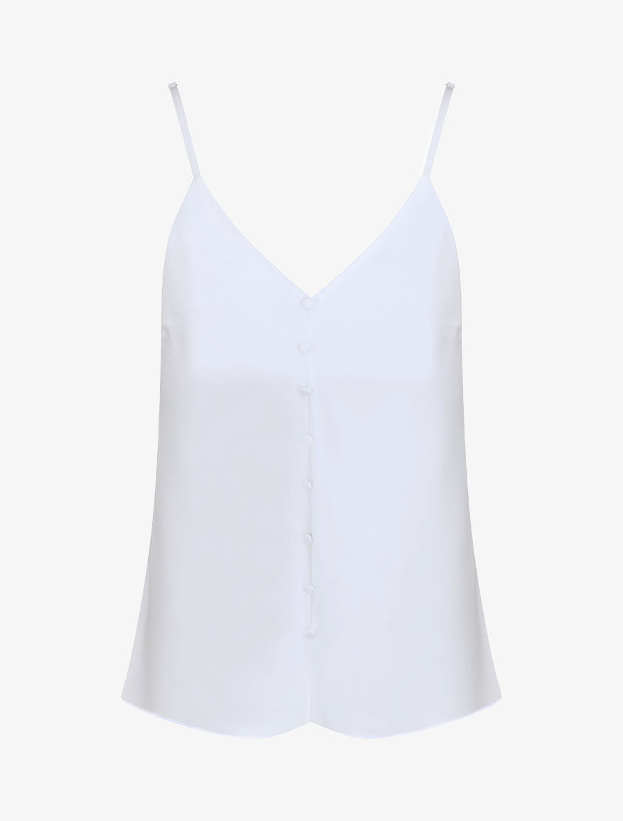 Caraco droit uni boutonné - Blanc - 1