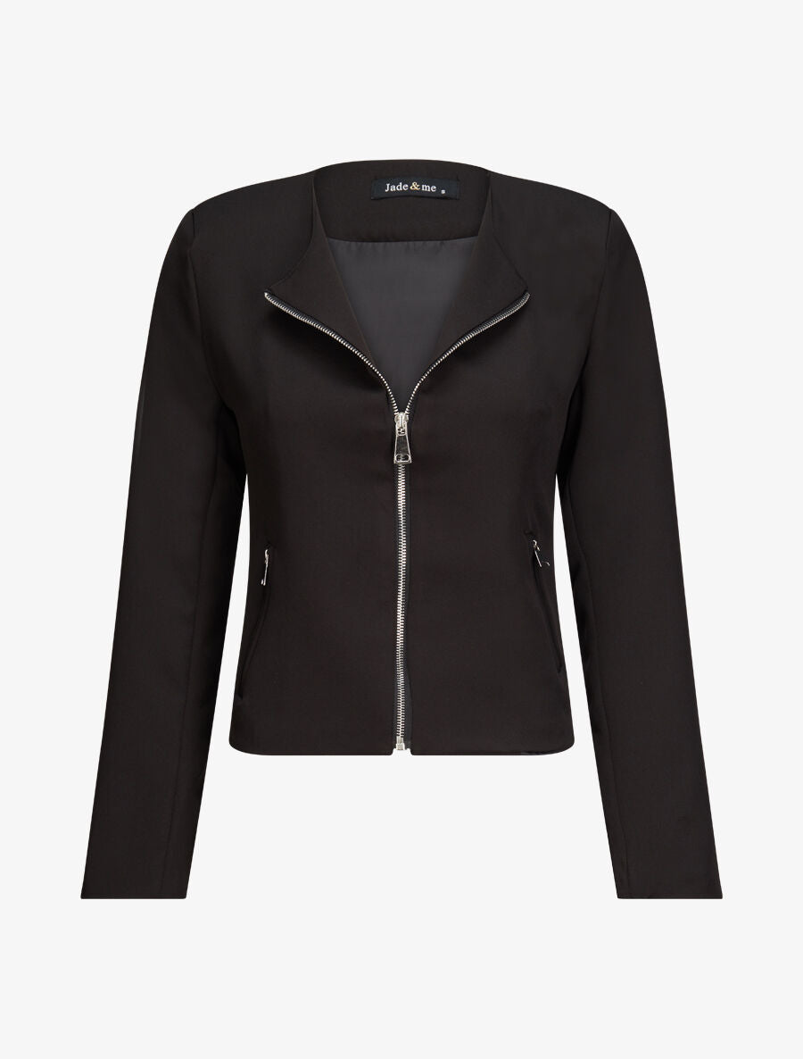 Blazer léger style perfecto - Noir - 1