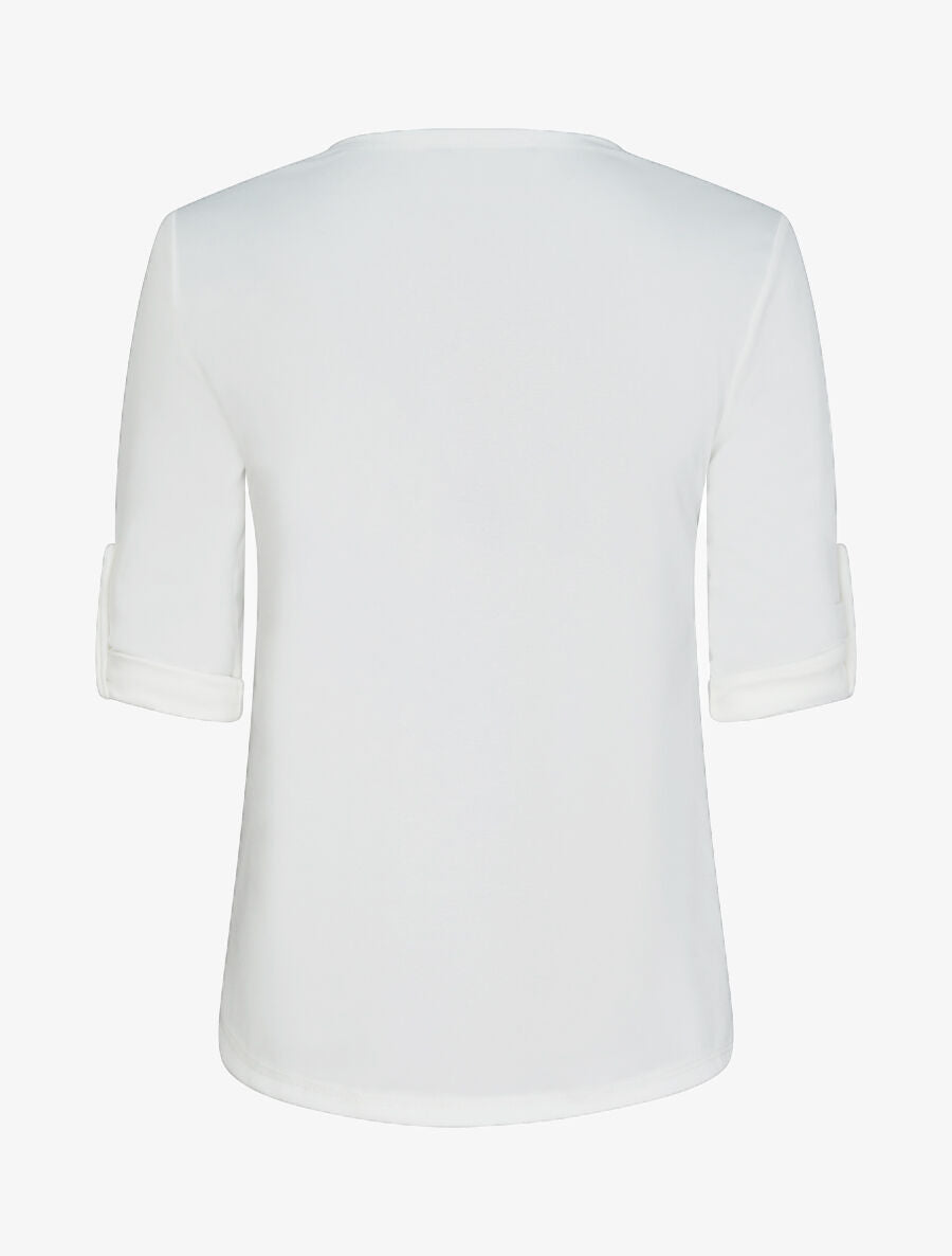 Veste fluide à pans asymétriques - Blanc - 2