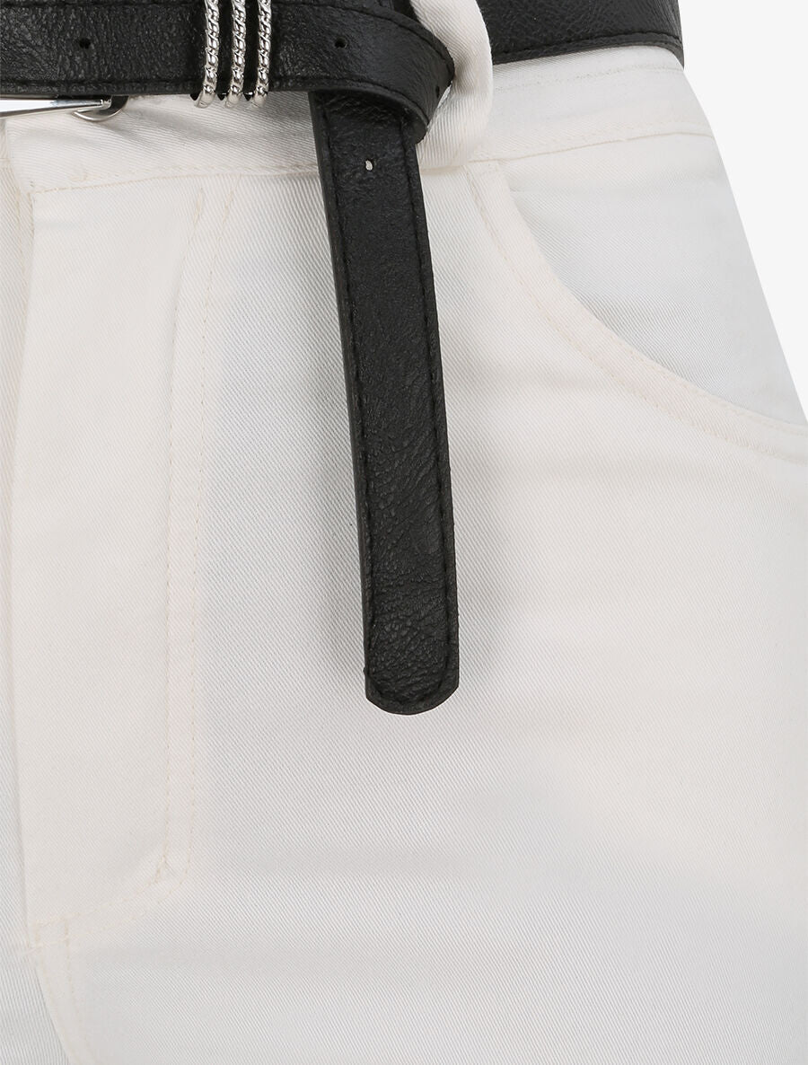 Jean flare uni - Blanc - 3