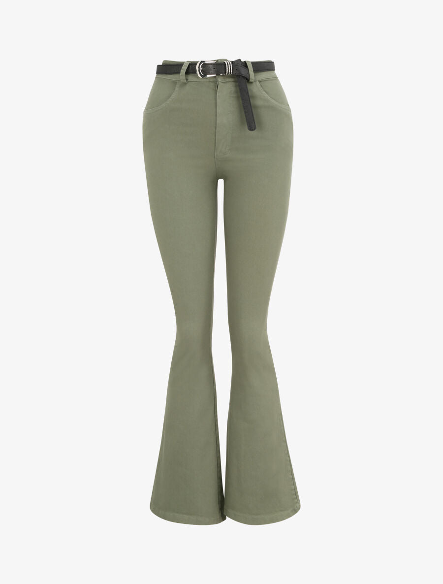 Jean flare uni - Kaki - 4