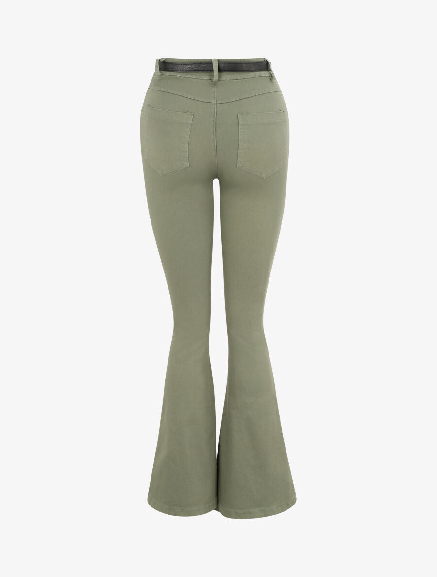 Jean flare uni - Kaki - 2