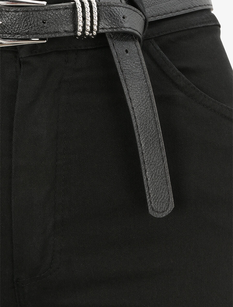 Jean flare uni - Noir - 3