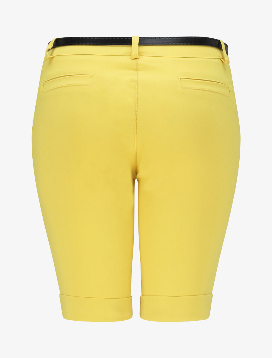 Bermuda stretch à revers - Jaune - 2