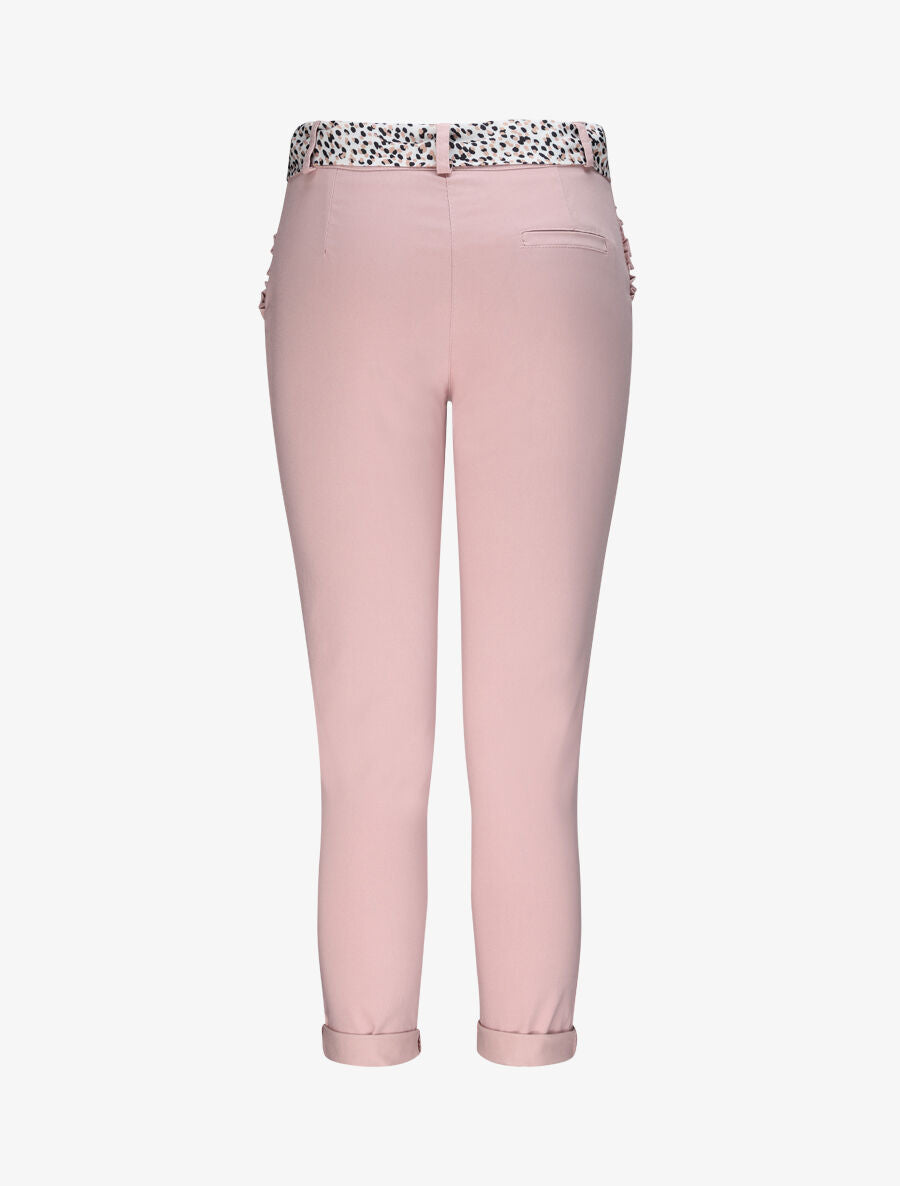 Pantalon chino droit à poches volantées - Rose - 2