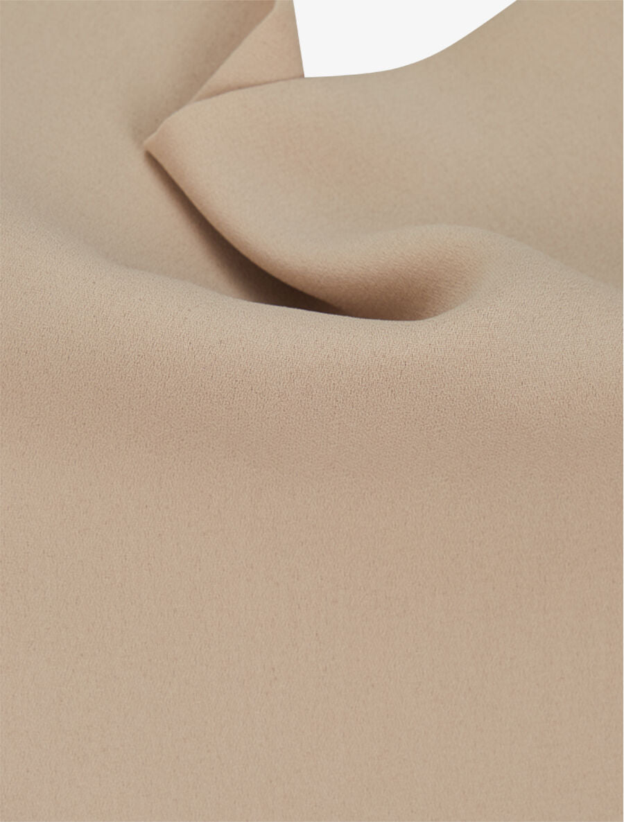 Caraco en voile à col bénitier - Beige - 3