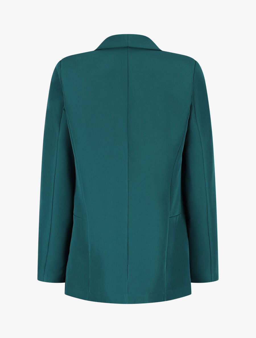 Blazer long à col châle - Vert - 2